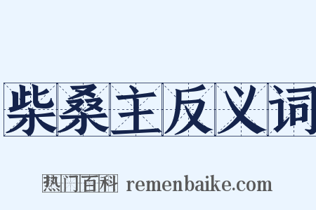 柴桑主反义词是什么意思的图片